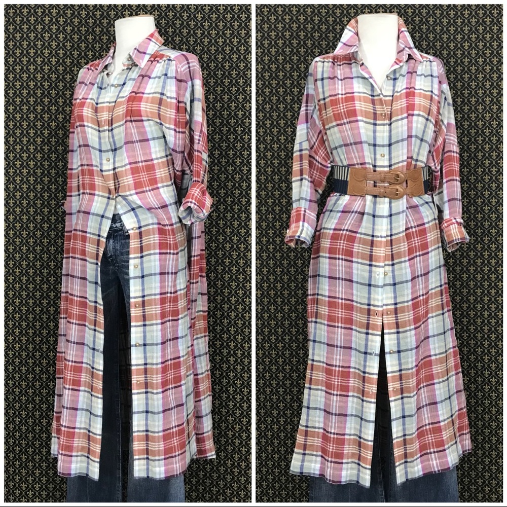 NWTs Free People Lorelei Plaid Button Down